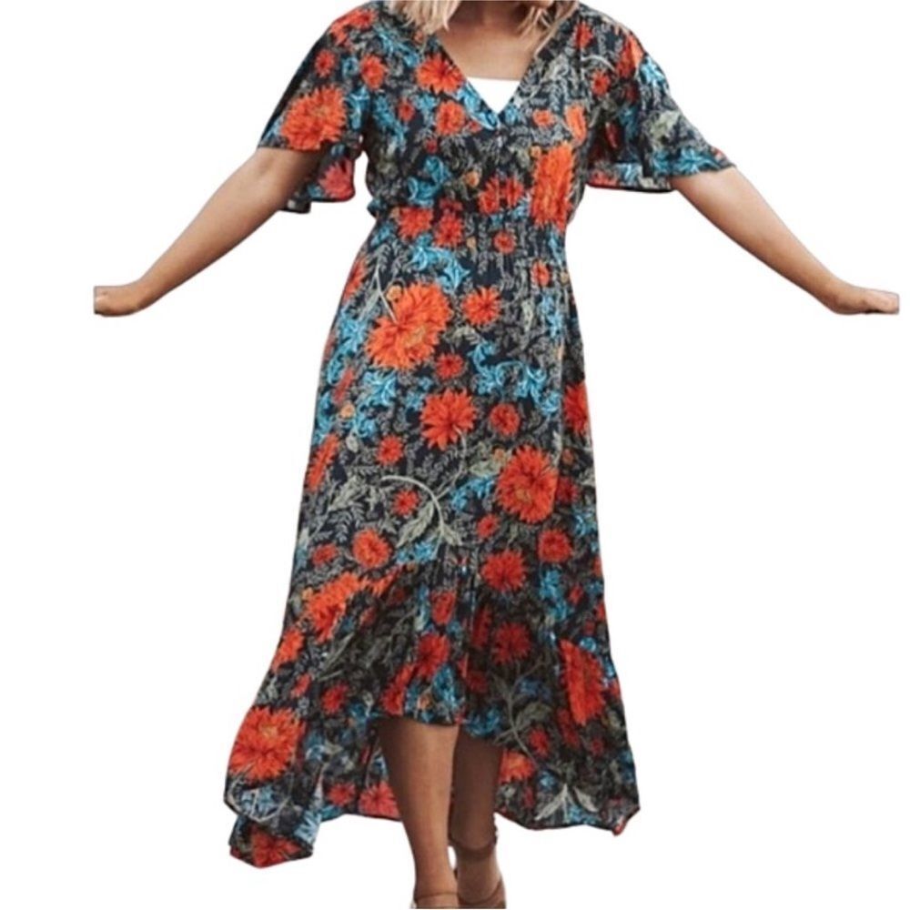 ANTHROPOLOGIE | ABEL THE LABEL Fantasy Floral Maxi Dress Women’s Size X-Small